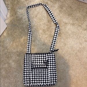 Vera Bradley Black and White Crossbody Bag with Timeless Checkered Design